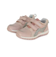 Ponte20 Szupinált Rózsaszín ezust szürke  , Tépőzárral szabályozható, kívül-belül bőr kislány sport gyerekcipő DA07-1-261B