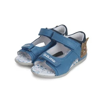 D.D.Step Kék Kisfiú két tépőzáras Szandál Oroszlánnal #G075-41624