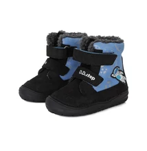 D.D.Step Fekete Kék Kisfiú Bélelt bakancs cipő űrhajóssal #W071-346A