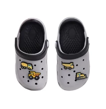 D.D.Step szürke Kisfiú Papucs munkagépekkel #J091-51713