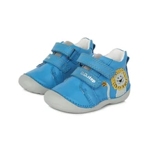 D.D.STEP VILÁGOSKÉK KISFIÚ ELSŐ LÉPÉS ZÁRT CIPŐ Oroszlánnal #S015-321B