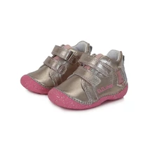 D.D.STEP ezüst KISLÁNY ELSŐ LÉPÉS ZÁRT CIPŐ CICA MINTÁVAL #S015-353