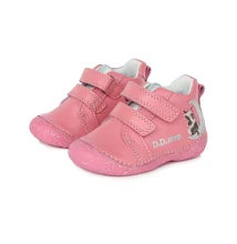 D.D.STEP Rózsaszín KISLÁNY ELSŐ LÉPÉS ZÁRT CIPŐ CICA MINTÁVAL #S015-353A