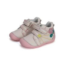 D.D.Step Fehér Kislány Első lépés Zárt cipő virágokka #S015-41540