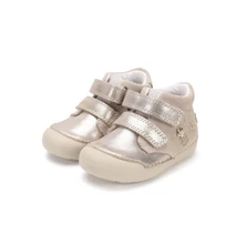 D.D.Step Bézs arany Kislány Első lépés Zárt cipő virágokkal #S066-52842