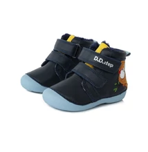 D.D.Step kék Kisfiú "első lépés" bokacipő , papagály mintával  #W015-953B