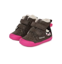 D.D.Step SZürke Kislány Első lépés Téli Bélelt Hótaposó  Pingvinnel #W066-352