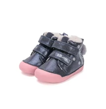 D.D.Step kék Kislány téli bélelt Vízlepergető Zárt cipő Őzikével #W066-52733A