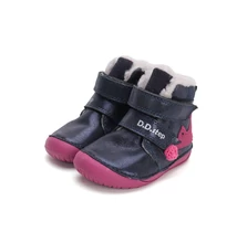 D.D.Step kék Kislány Barefoot Bélelt bokacipő cicával #W070-42110A