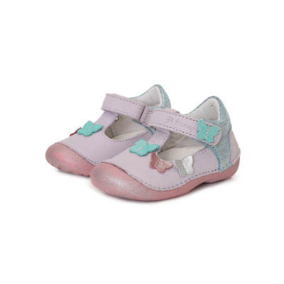 D-D.step lila-türkiz lány balerina cipő kis pillangókkal