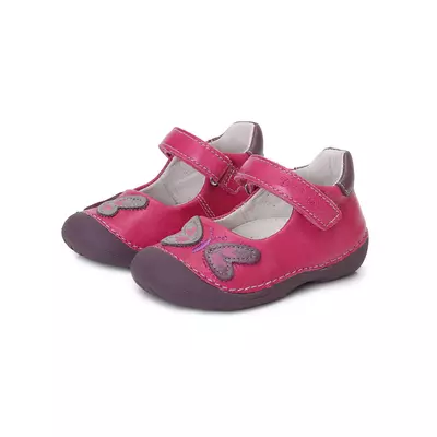 D-D-step rózsaszín első lépés felvezetőpántos cipő pillangóval