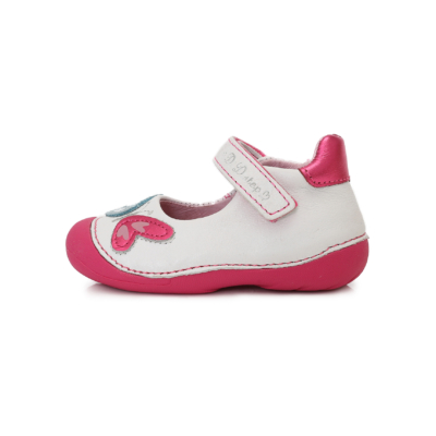 D.D.step fehér-rózsaszín balerina lány cipő pillangó mintával