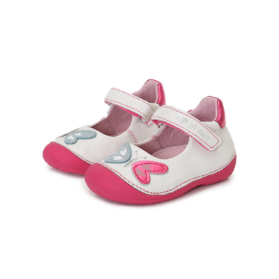 D.D.step fehér-rózsaszín balerina lány cipő pillangó mintával