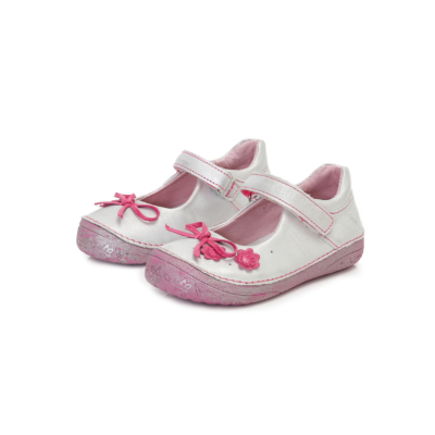 D.D.step fehér-rózsaszín balerina lány cipő rózsaszín masnival