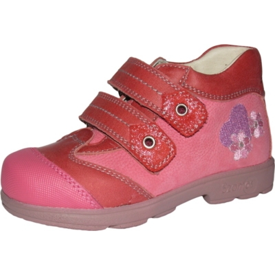 Szamos szupinált koral lány cipő szívecskével és virágokkal,keskeny lábra