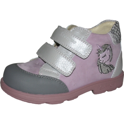 Szamos szupinált lila-ezüst lány cipő unikornis  hímzéssel