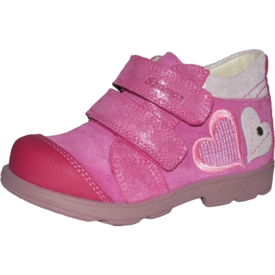 Szamos szupinált csillogó rózsaszín lány cipő szívecskével