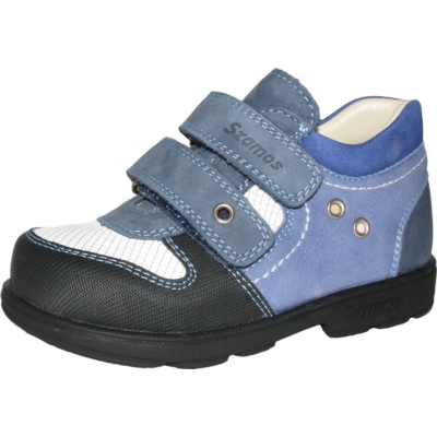 Szamos szupinált kék-fehér fiú cipő tépőzárral sportcipőre hasonlít
