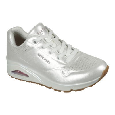Skechers Uno - Pearl Queen 155174-WHT női fűzős sneaker cipő gyöngyház fényű , Air
