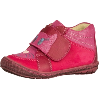 Szamos rózsaszin-pink csillogó bőr egy tépőzáras lány cipő cica mintával,elsőlépés cipőnek is alkalmas
