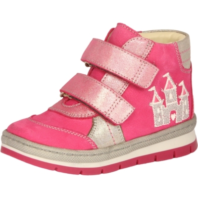 Szamos FORMATALPAS rózsaszín , kastély mintával , kislány magasszárú cipő #1663-50112