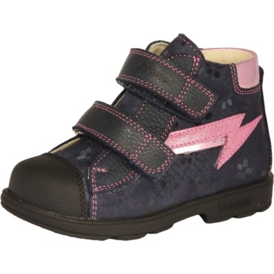 Szamos Szupinált  sötét kék pink , klasszikus mintával , igazi nagylányos cipő #1666-50709