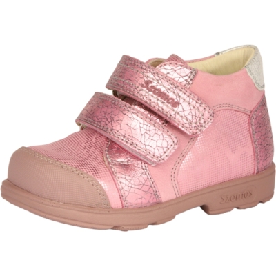 Szamos Szupinált csillogó rózsaszín , klasszikus mintával , igazi nagylányos cipő 1668-40749