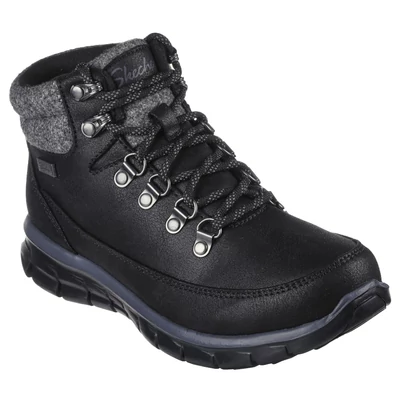 Skechers fekete női őszi téli bakancs Synergy - Cool Seeker #167425 BLK