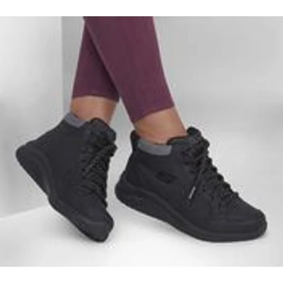 Skechers fekete téli Női Ultra Flex 2.0 - Social Crew , csúszásmentes talp #167449 BLK