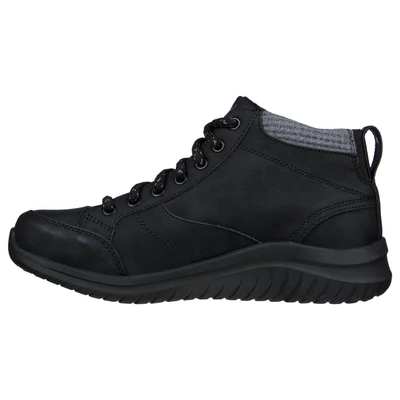 Skechers fekete téli Női Ultra Flex 2.0 - Social Crew , csúszásmentes talp #167449 BLK