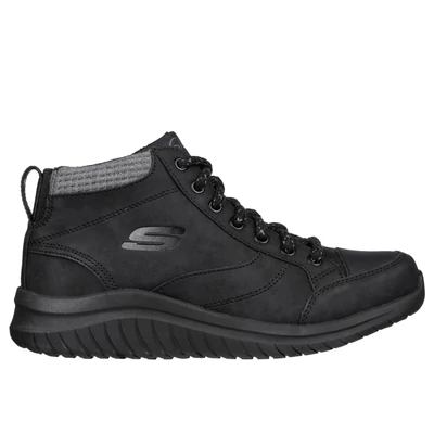 Skechers fekete téli Női Ultra Flex 2.0 - Social Crew , csúszásmentes talp #167449 BLK