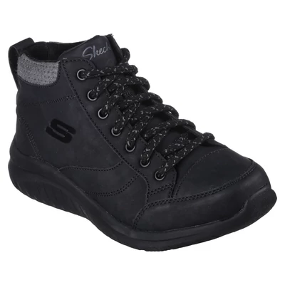 Skechers fekete téli Női Ultra Flex 2.0 - Social Crew , csúszásmentes talp #167449 BLK