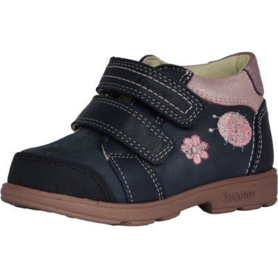 Szamos szupinált lánycipő , kék rózsaszín , katicás #1707-40749
