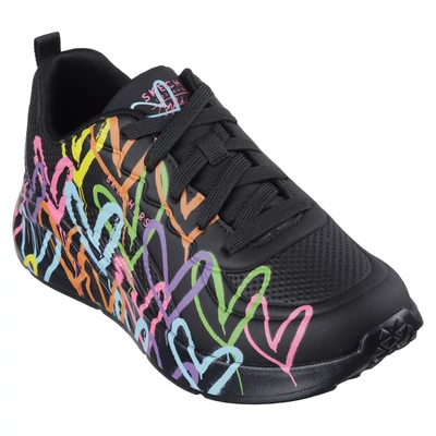 SKECHERS JGoldcrown: fekete Uno Lite - Heart of Hearts  NŐI #177977 BKMT