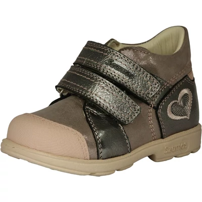 Szamos szupinált szürke szívecskés lány gyerekeknek vízlepergető, kényelmes és egészséges lábbeli #1864-40769