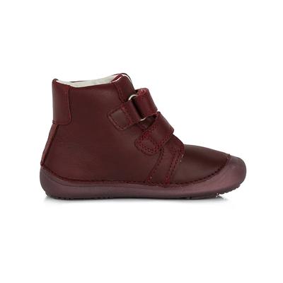 D.D.Step Bordó, cica mintával Kislány "Barefoot" bokacipő A063-35