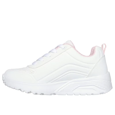 SKECHERS LÁNY Uno Lite - Easy Zip fehér cipő, nagyon csajos kényelmes #310387L WHT