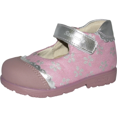 Szamos szupinált rózsaszín-ezüst  lány balerina cipő