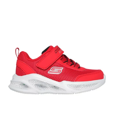 SKECHERS FIÚ S-LIGHTS: METEOR-LIGHTS , VILÁGÍTÓ, PIROS FIÚ SPORTCIPŐ #401675L RDBK