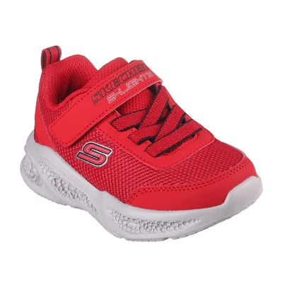 SKECHERS FIÚ S-LIGHTS: METEOR-LIGHTS , VILÁGÍTÓ, PIROS FIÚ SPORTCIPŐ #401675L RDBK