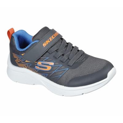 Skechers fiú Texlor,szürke-narancs-kék sport cipő 403770L GYBL,  mosogépbe mosható