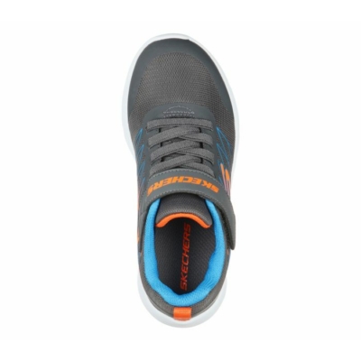 Skechers fiú Texlor,szürke-narancs-kék sport cipő 403770L GYBL,  mosogépbe mosható