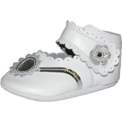 Szamos fehér-ezüst puhatalpú balerina cipő