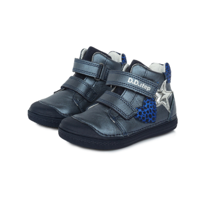 D.D.Step Kék , szívecske és csillag mintával Kislány bokacipő #A049-769A
