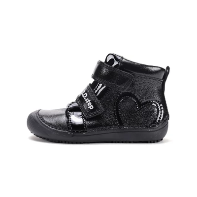 D.D.Step Fekete Kislány Barefoot Zárt cipő Szívecskével #A063-52818