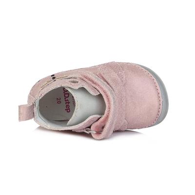 D.D.Step , Rózsaszín , róka mintával Kislány "Barefoot" bokacipő A070-534A