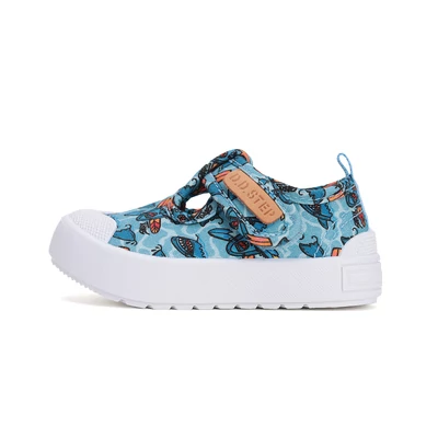 D.D.Step Kisfiú Vászoncipő Kék Cápákkak #C096-51104