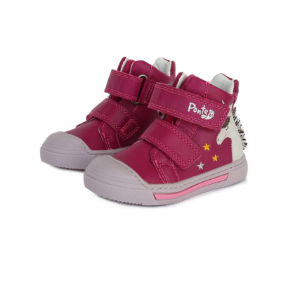Ponte20 Szupinált pink kislány bokacipő, unikornis mintával #DA03-1-990A