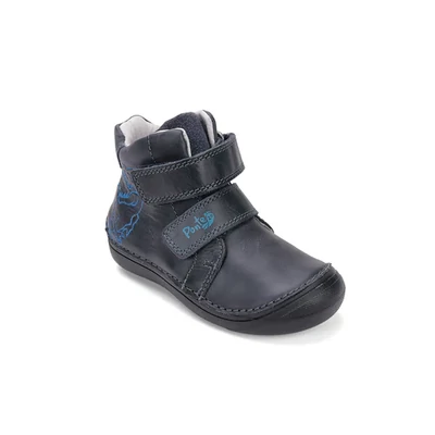 Ponte20 kék Kisfiú Szupinált Zárt Vízlepergető cipő Dínóval #DA06-5-2366