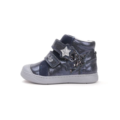 Ponte20 kék Kislány Szupinált Zárt cipő csillaggal #da06-5-2519